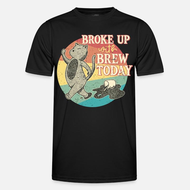 Coffee withdrawal decaffeinated ex-coffee drinker - Men's Functional T-Shirt - black