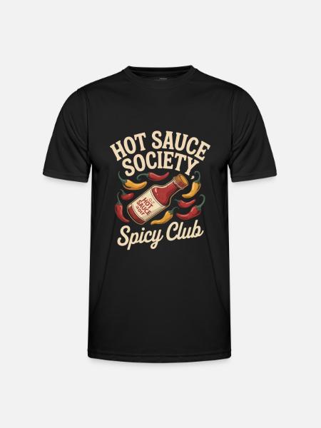 Hot Sauce Society – Spicy Club - Men's Functional T-Shirt - black