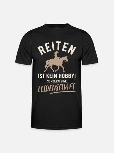 Horse riding | Not a hobby but a passion - Men's Functional T-Shirt - black