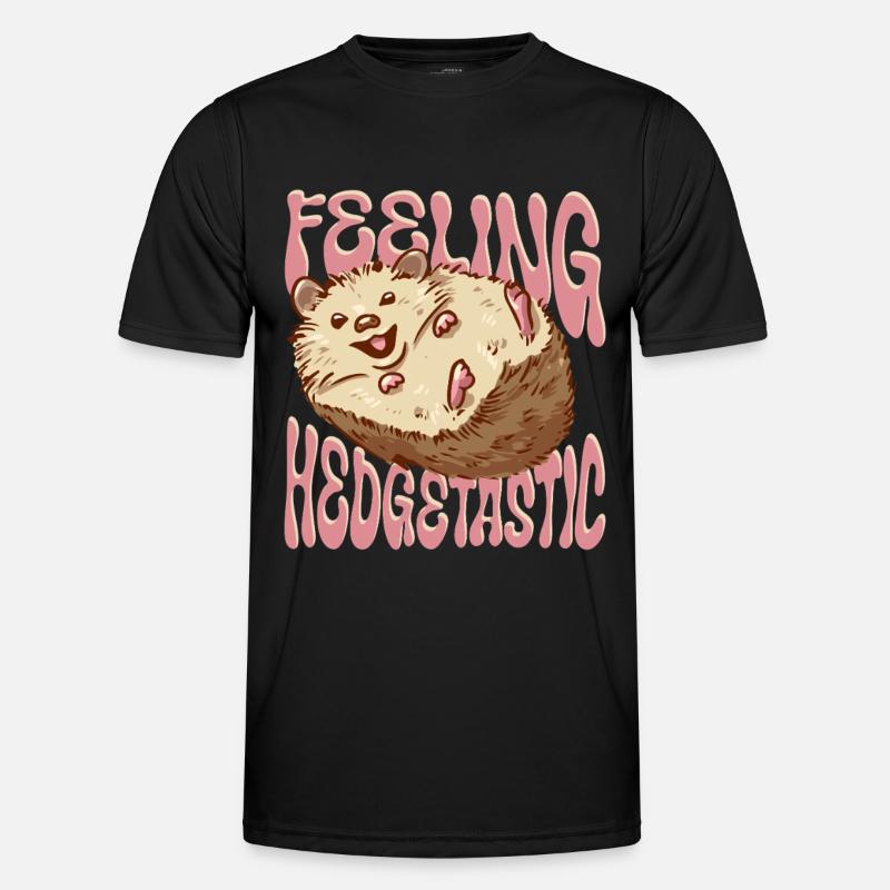 Igel Tag Hedgehog Day Feeling Hedgetastic - Men's Functional T-Shirt - black