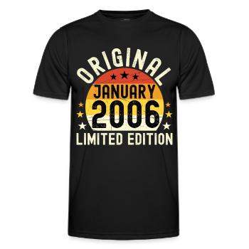 Anniversary January 2006 Limited Edition Original - Men's Functional T-Shirt - black - Front - AI Model Male 178 dark (178cm)