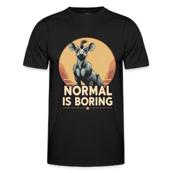 Okapi Tier Normal Is Boring - Männer Funktions-T-Shirt - Schwarz - Vorne - AI Model Male 178 dark (178cm)