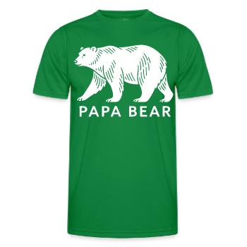 Papa Bear - Männer Funktions-T-Shirt - Kelly Green - Vorne - AI Model Male 178 dark (178cm)
