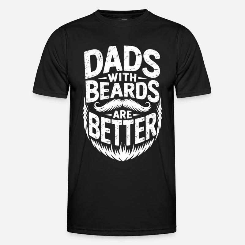 Väter mit Bärten sind besser - Männer Funktions-T-Shirt - Schwarz