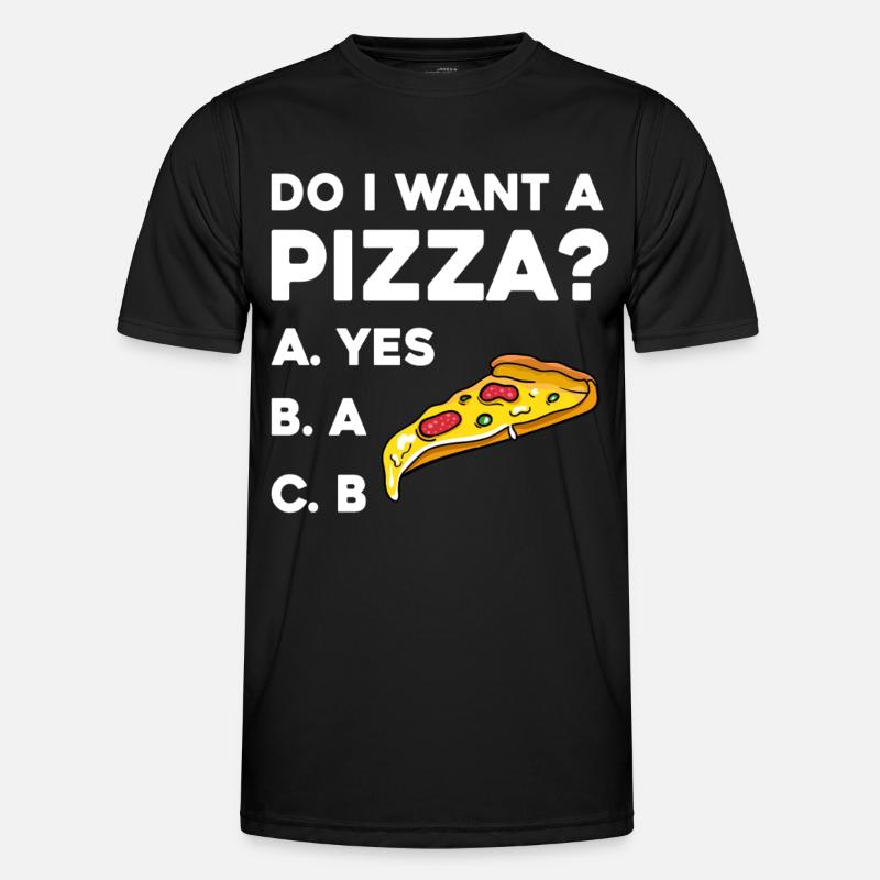 Pizza Frage: Ja oder Nein - T-shirt sport Homme - noir