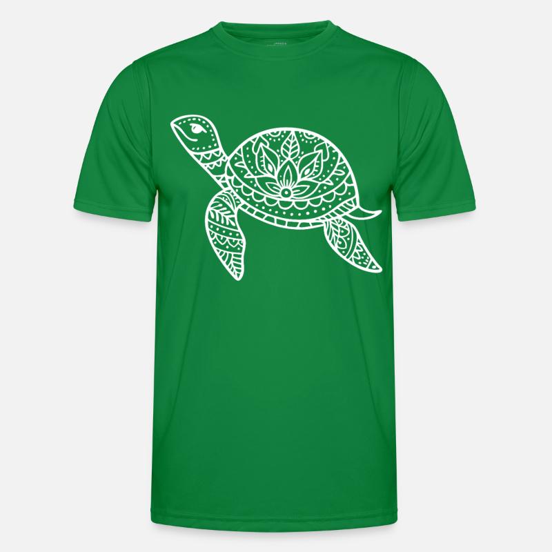 Boho Schildkröte mit Musterpanzer Männer Funktions-T-Shirt