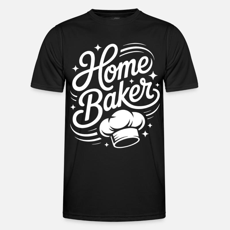 Home Baker Motif — Chef Script - Men's Functional T-Shirt - black