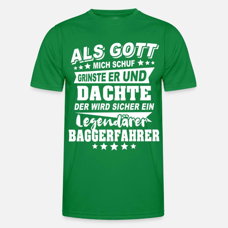 Baggerfahrer Männer Funktions-T-Shirt