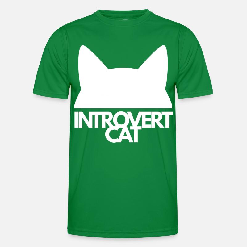 Chat Introvert Silhouette T-shirt sport Homme