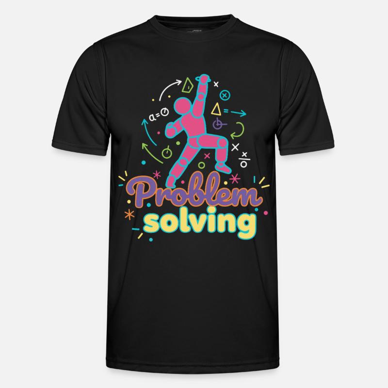 Problem Solving Climbing Rock Bouldering Fun - Men's Functional T-Shirt - black