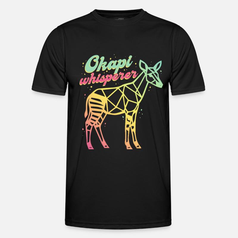 Okapi Whisperer - Men's Functional T-Shirt - black