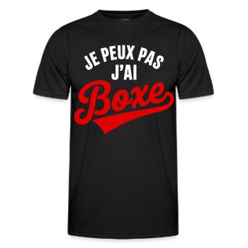 Ich kann nicht Boxen, Humor, Sportkampf - Männer Funktions-T-Shirt - Schwarz - Vorne - AI Model Male 178 dark (178cm)