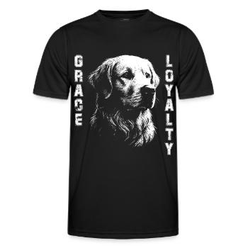 Golden Retriever stilvolles Design - Männer Funktions-T-Shirt - Schwarz - Vorne - AI Model Male 178 dark (178cm)