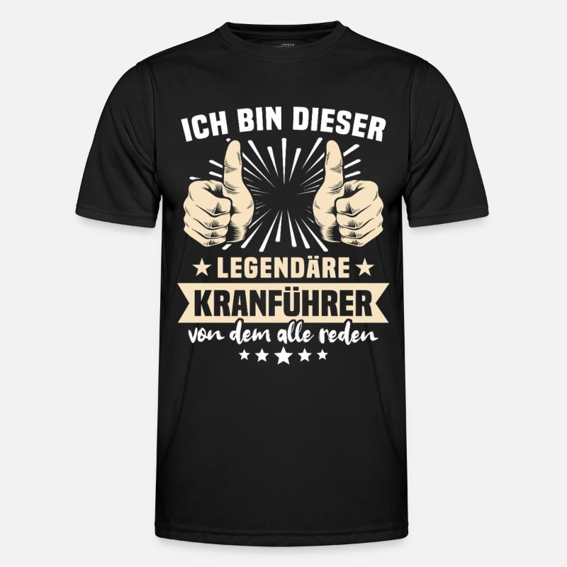 Crane Operator Sayings - Men's Functional T-Shirt - black