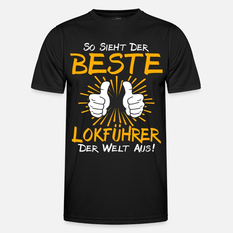Lokführer Geschenkidee Männer Funktions-T-Shirt