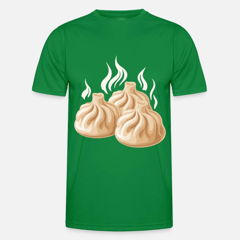 Dampfende Dumpling-Design Männer Funktions-T-Shirt