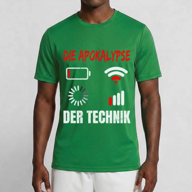 Coder DIE APOKALYPSE DER TECHNIK LUSTIG Männer Funktions-T-Shirt