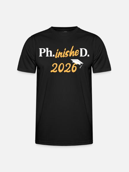 Doktorgrad 2026 PhD Doktorgrad Doktorgrad - Funktionsshirt til herrer - sort