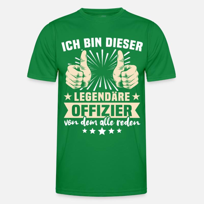 Offizier Sprüche Männer Funktions-T-Shirt