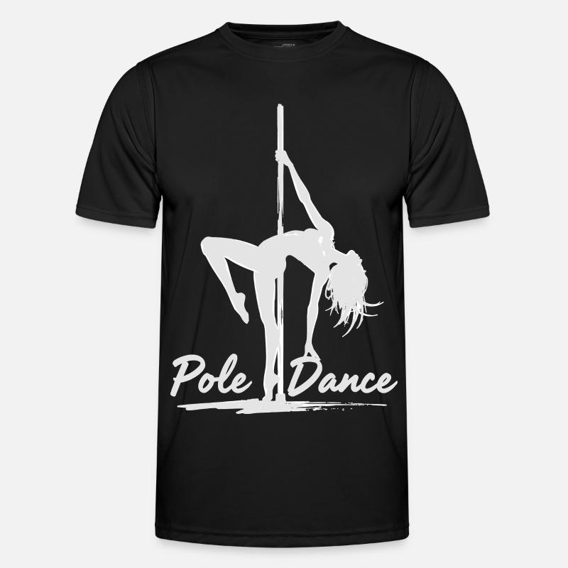 Pole Dance Poledancerin Silhouette Geschenk - Männer Funktions-T-Shirt - Schwarz