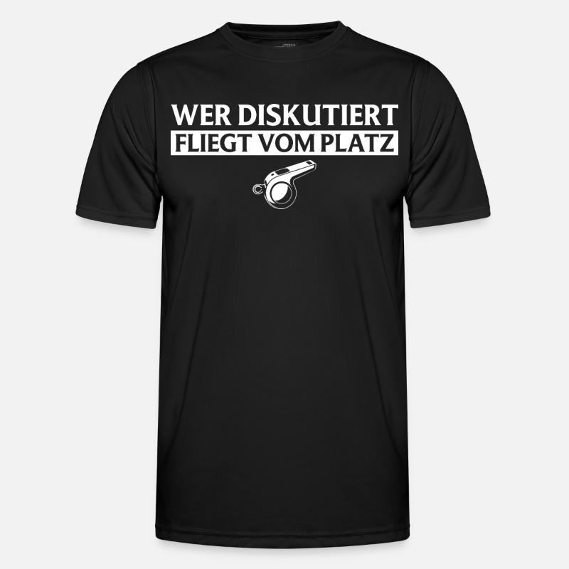 Referee - Who discusses flies referee - Men's Functional T-Shirt - black