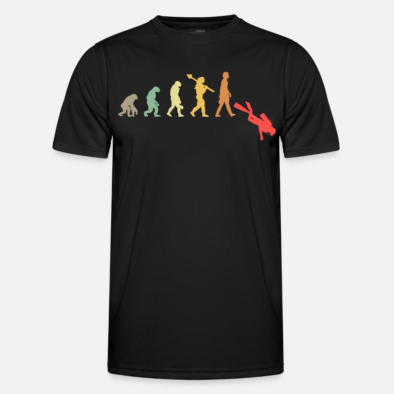 Evolution Tauchen Scuba Diver Männer Funktions-T-Shirt