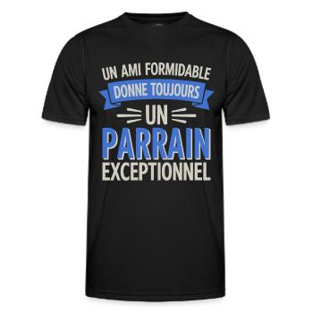 ein großer Freund Außergewöhnlicher Sponsor - Männer Funktions-T-Shirt - Schwarz - Vorne - AI Model Male 178 dark (178cm)