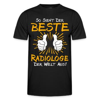 Radiologe Geschenkidee - Männer Funktions-T-Shirt - Schwarz - Vorne - AI Model Male 178 dark (178cm)