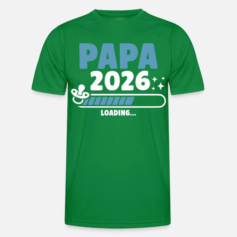 Papa 2026 Loading... Männer Funktions-T-Shirt