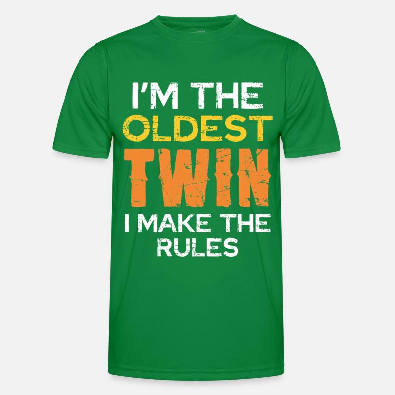 Ich bin der älteste Zwilling Männer Funktions-T-Shirt