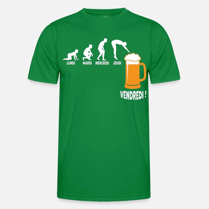 Arbeitswoche um Freitag, Bier Männer Funktions-T-Shirt