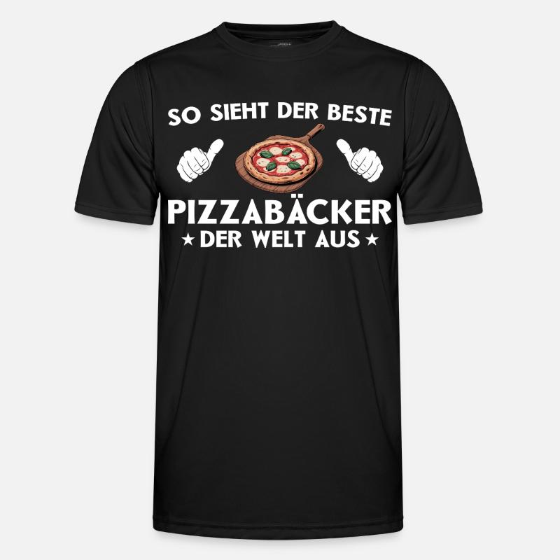 Pizza Bester Pizzabäcker Geschenkidee - Männer Funktions-T-Shirt - Schwarz