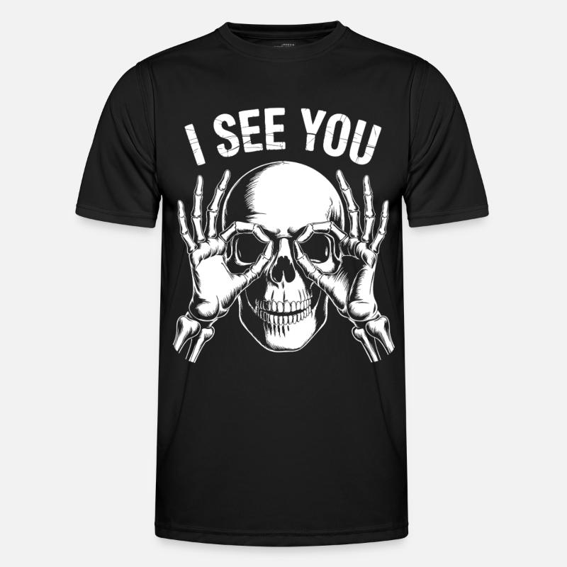 I See You Skeleton View - Men's Functional T-Shirt - black