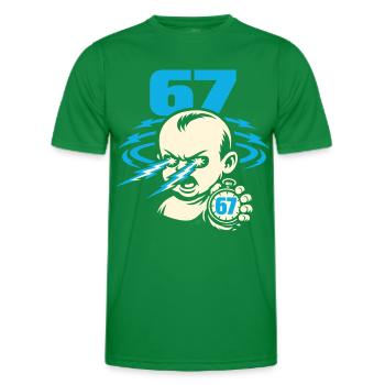 67 Six Seven 6-7 Meme Gen Alpha - Men's Functional T-Shirt - kelly green - Front - AI Model Male 178 dark (178cm)