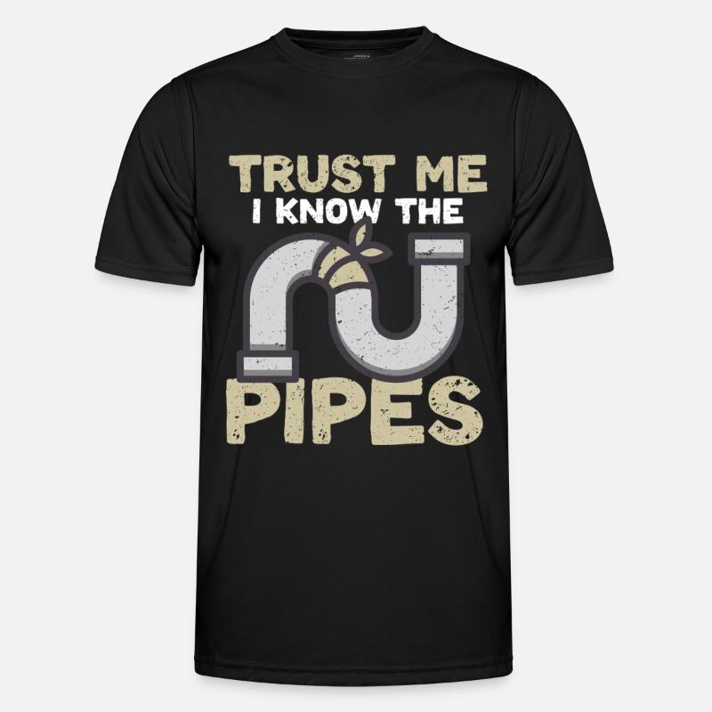 Pipe Layer Pipeline Builder Men's Functional T-Shirt