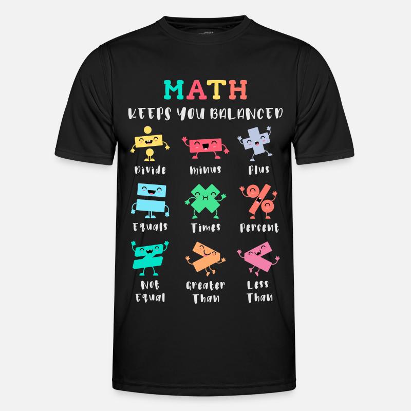 Math keeps you balanced - Men's Functional T-Shirt - black