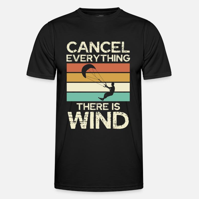 Cancel Everything There Is Wind - Men's Functional T-Shirt - black