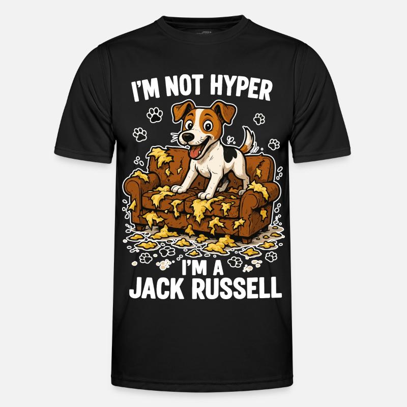 Jack Russell Terrier Funny Hyperactive Gift - Men's Functional T-Shirt - black