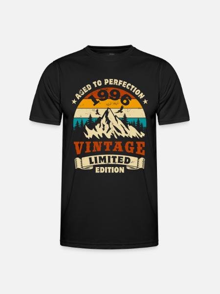 Limited Edition 1996 Birthday Gift - Men's Functional T-Shirt - black
