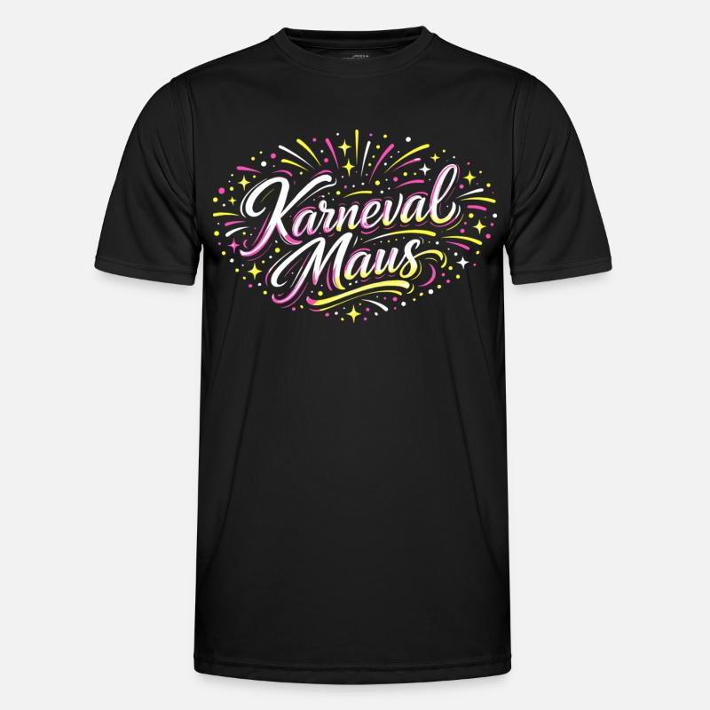 Kölner Karnevalsmaus Alaaf Lustig Fasching Geschen - Männer Funktions-T-Shirt - Schwarz