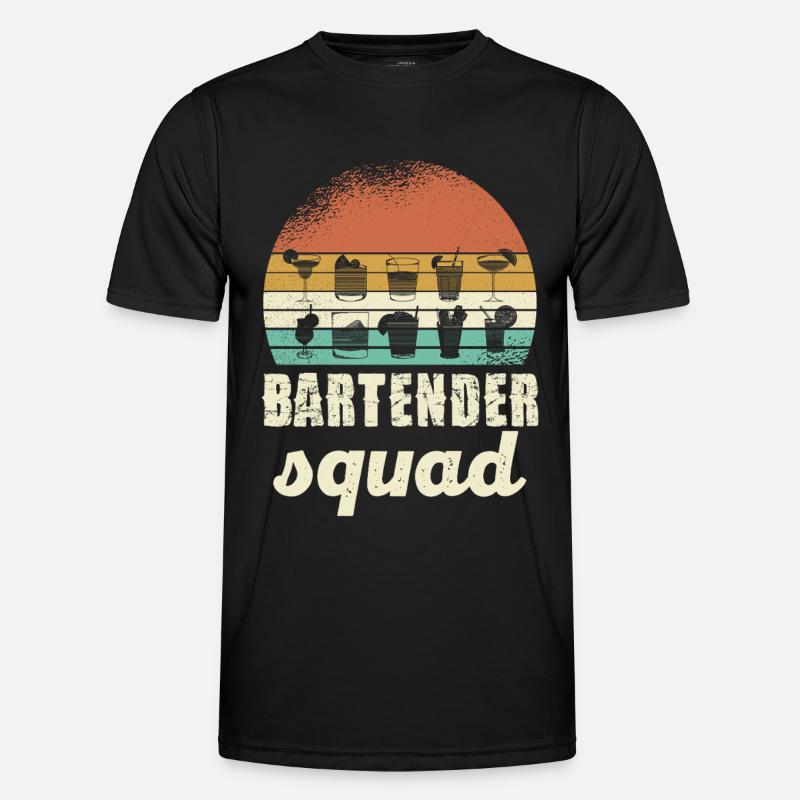 Bartender Squad Retro - Men's Functional T-Shirt - black