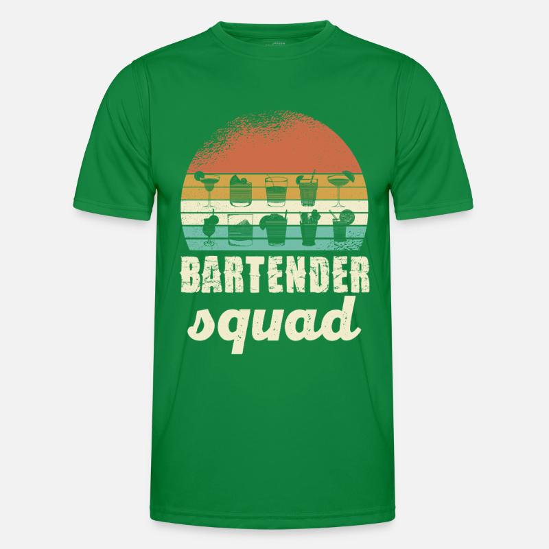 Bartender Squad Retro Männer Funktions-T-Shirt
