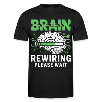 Gehirn-Neustart Bitte Warten - Männer Funktions-T-Shirt - Schwarz - Vorne - AI Model Male 178 dark (178cm)