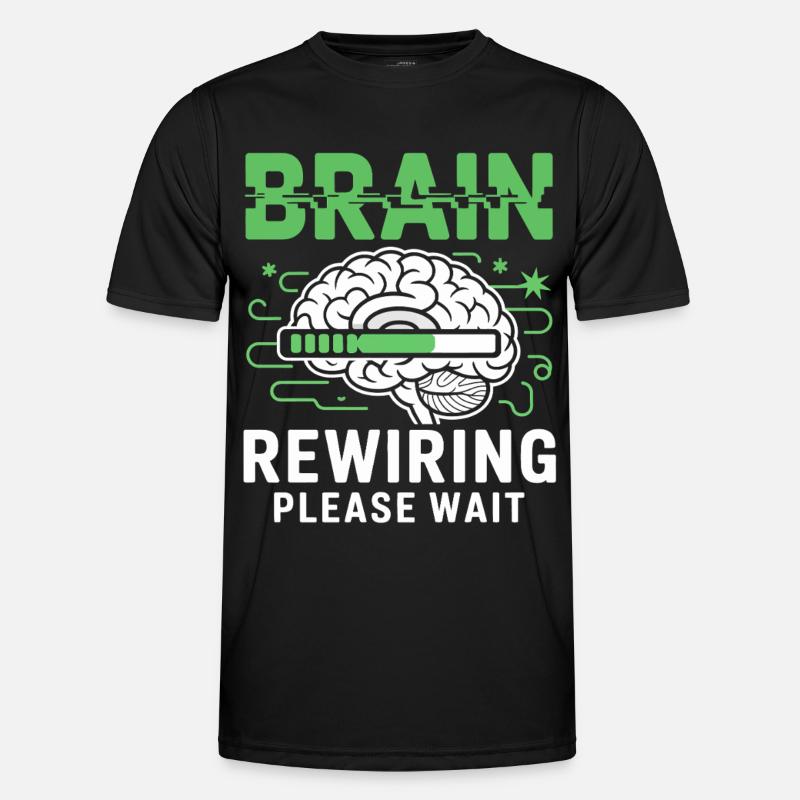 Brain Restart Please Wait - Men's Functional T-Shirt - black