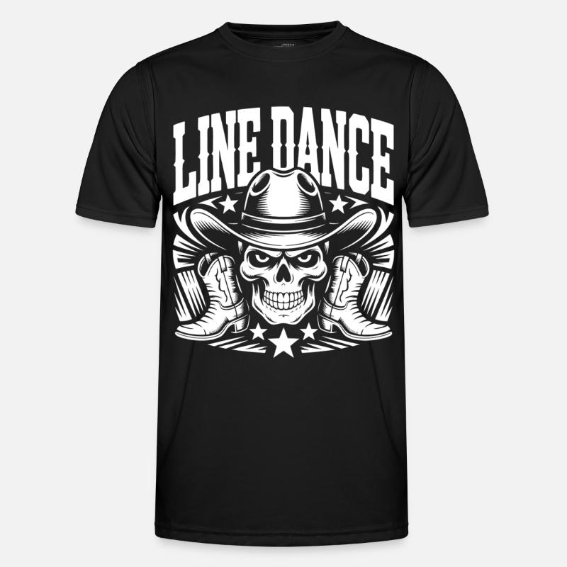 Lone Dance Schädel Rodeo - Männer Funktions-T-Shirt - Schwarz