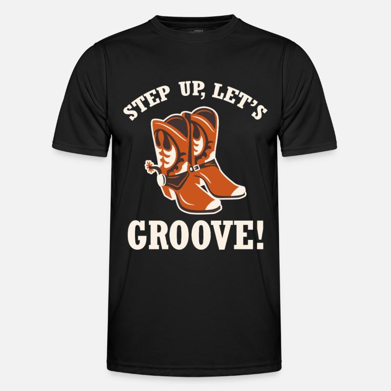 Step Up Boots Groove - Men's Functional T-Shirt - black