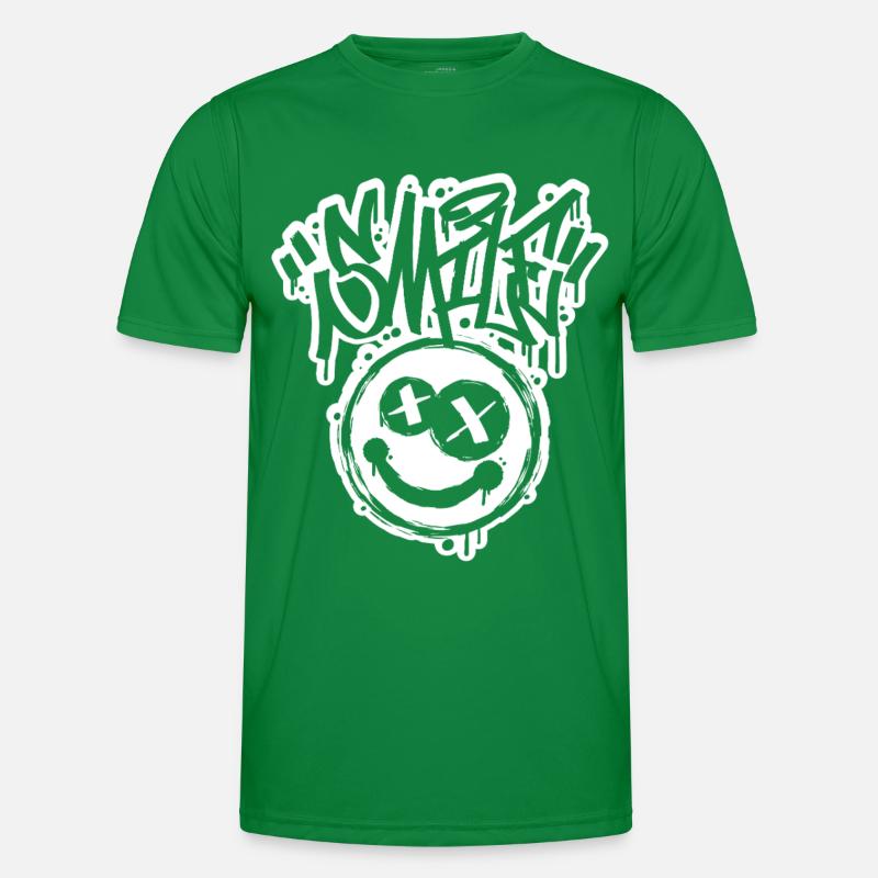 Lettres Smile Face Graphitti T-shirt sport Homme