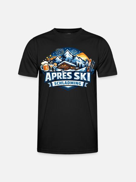 Après Ski Schladming - Männer Funktions-T-Shirt - Schwarz