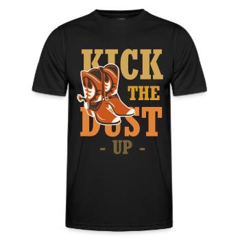 Dust on your boots – Western Boot - Men's Functional T-Shirt - black - Front - AI Model Male 178 dark (178cm)