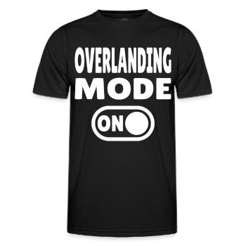 Overlanding Mode ON – Switch to Adventure - Men's Functional T-Shirt - black - Front - AI Model Male 178 dark (178cm)
